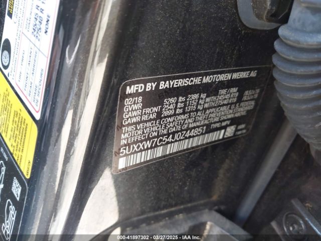 5UXXW7C54J0Z44851 BMW X4 M40i