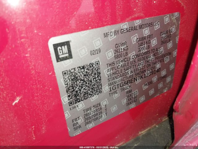 1GTG5BEN7K1239140 GMC Canyon