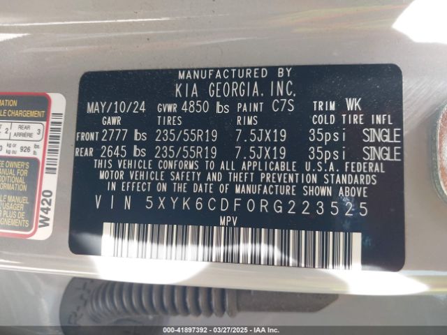 5XYK6CDF0RG223525 KIA Sportage X-line