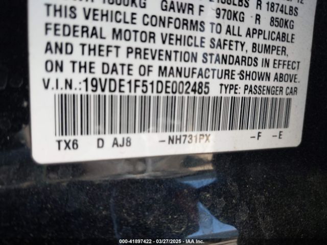 2013 ACURA ILX 19VDE1F51DE002485 Photo 8