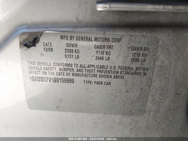 2009 CADILLAC CTS 1G6DS57V190159989 Photo 8