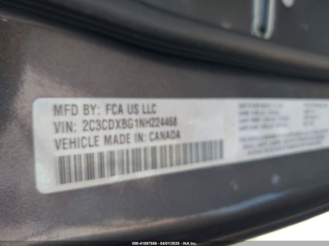 2C3CDXBG1NH224468 Dodge Charger Sxt Rwd