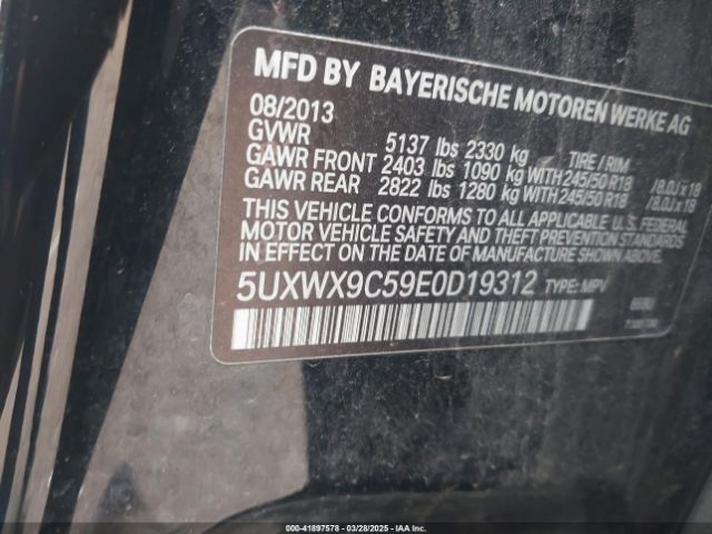 5UXWX9C59E0D19312 BMW X3 Xdrive28i