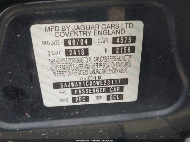 2005 JAGUAR X-TYPE SAJWA51C05WE23117 Photo 8