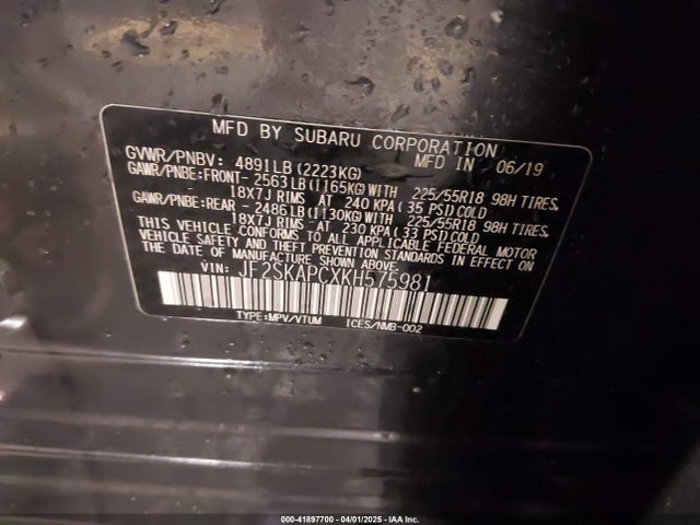JF2SKAPCXKH575981 Subaru Forester Sport