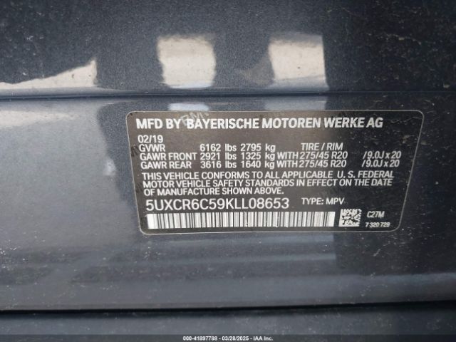 5UXCR6C59KLL08653 BMW X5 Xdrive40i