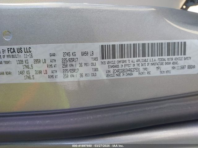 2017 DODGE GRAND CARAVAN 2C4RDGBG3HR637531 Photo 8