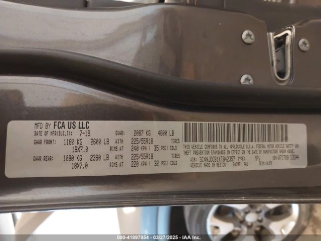 3C4NJDCB1KT842357 Jeep Compass Limited 4x4