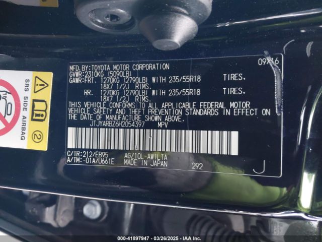 JTJYARBZ6H2054397 Lexus Nx 200t F Sport