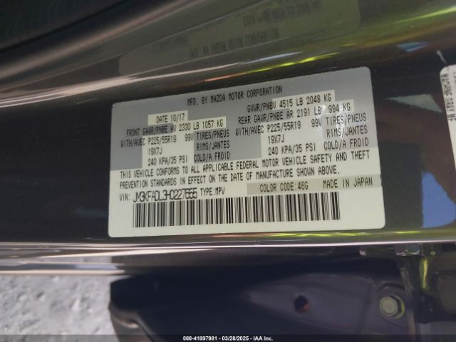 JM3KFADL3H0227655 Mazda Cx-5 Grand Touring