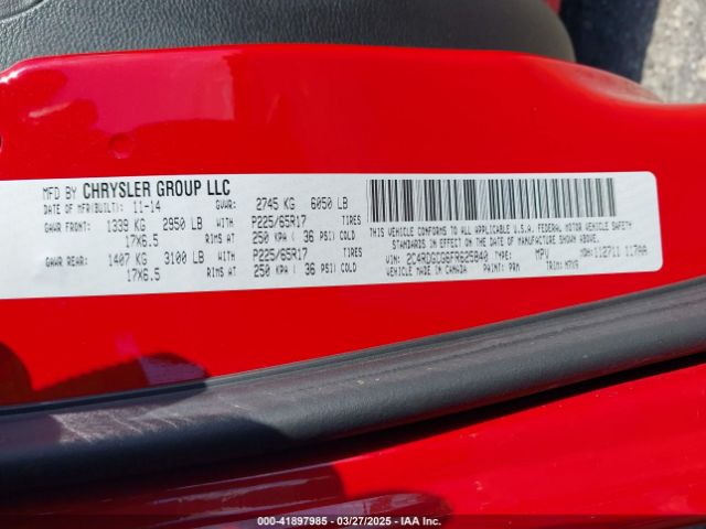 2C4RDGCG6FR625840 Dodge Grand Caravan Sxt