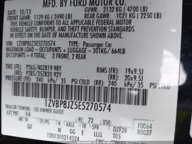1ZVBP8JZ5E5270574 Ford Shelby Gt500