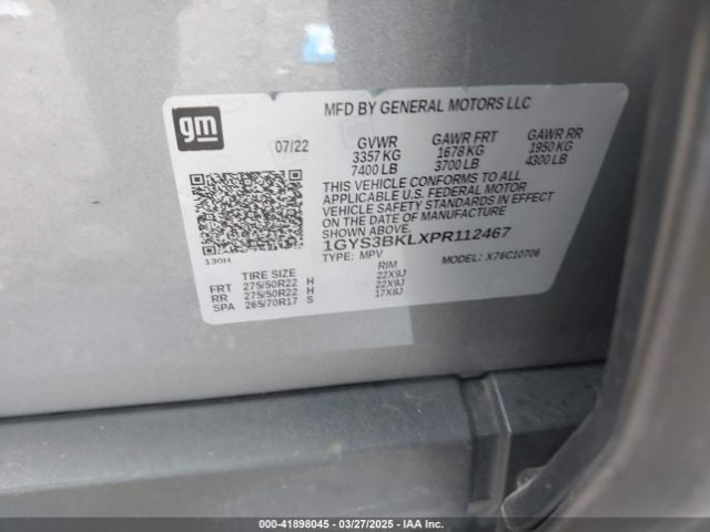 2023 CADILLAC ESCALADE 1GYS3BKLXPR112467 Photo 8
