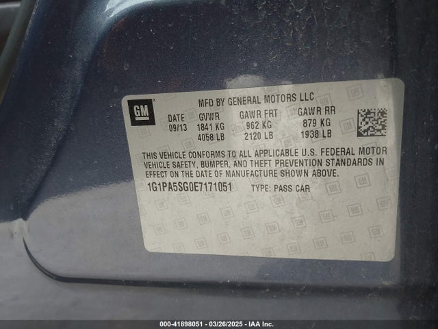 1G1PA5SG0E7171051 Chevrolet Cruze Ls Auto