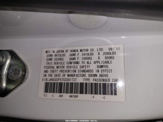 2012 ACURA TSX JH4CU2F67CC001737 Photo 8