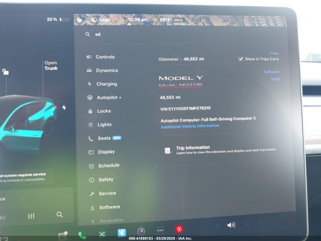 2021 TESLA MODEL Y 5YJYGDEF1MF076210 Photo 6