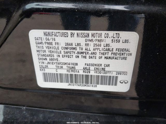 JN1EV7AR2GM341628 Infiniti Q50 3.0t Premium