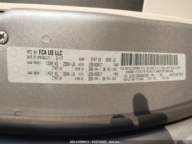 2017 CHRYSLER PACIFICA 2C4RC1BG6HR691857 Photo 8