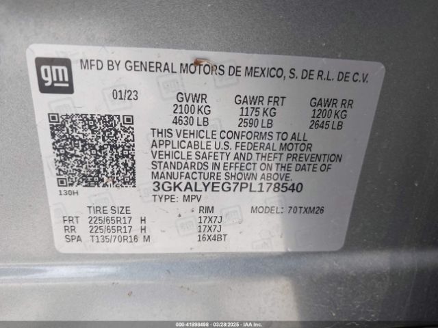 3GKALYEG7PL178540 GMC Terrain Awd At4