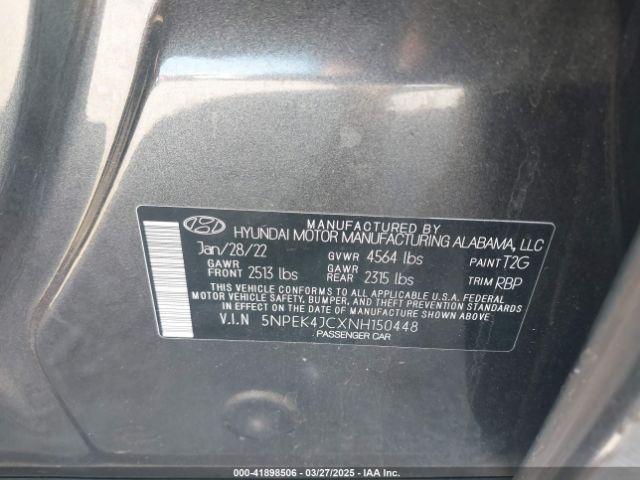 5NPEK4JCXNH150448 Hyundai Sonata N Line