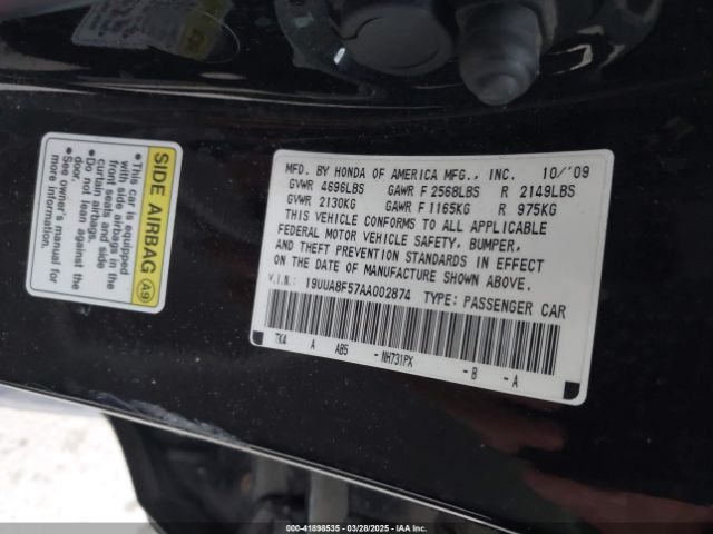 2010 ACURA TL 19UUA8F57AA002874 Photo 8