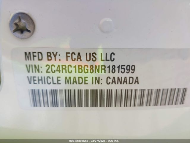 2022 CHRYSLER PACIFICA 2C4RC1BG8NR181599 Photo 8