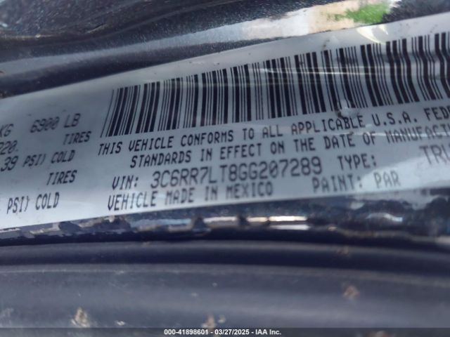 3C6RR7LT8GG207289 RAM 1500 Big Horn
