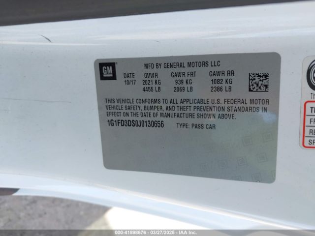 1G1FD3DS0J0130656 Chevrolet Camaro 2lt