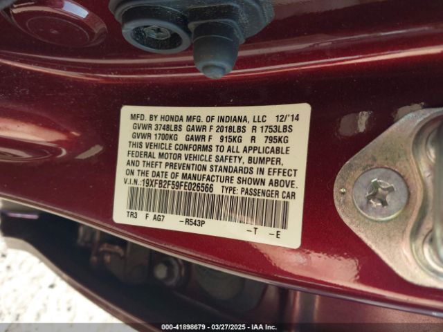19XFB2F59FE026566 Honda Civic Lx