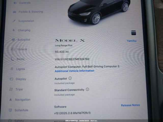 2021 TESLA MODEL X 5YJXCBE27MF324792 Photo 6