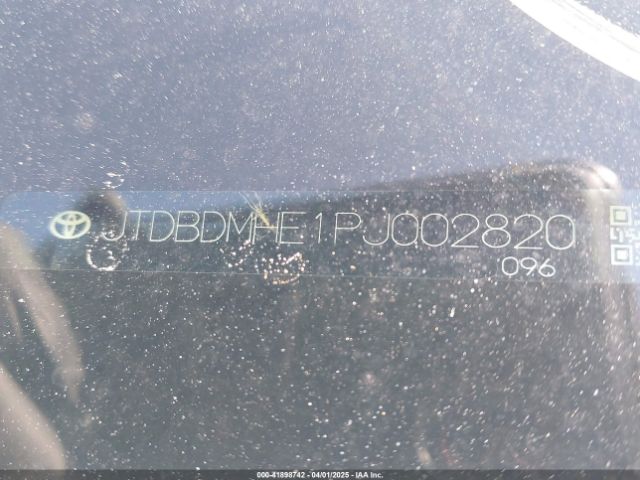 JTDBDMHE1PJ002820 Toyota Corolla Hybrid Le