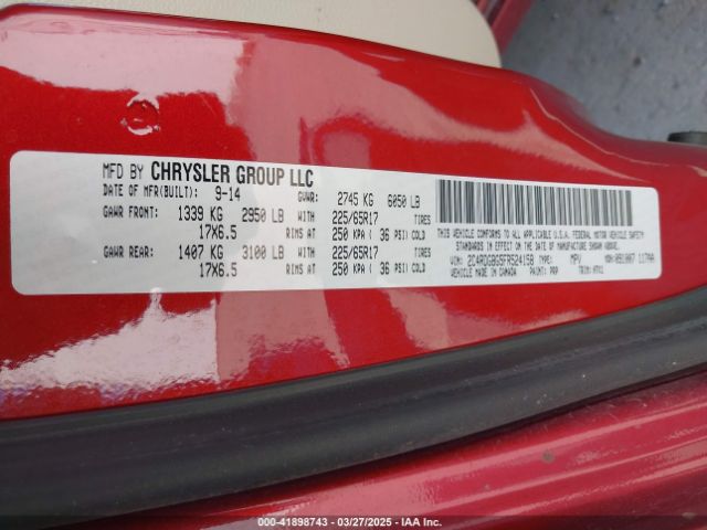 2C4RDGBG5FR524158 Dodge Grand Caravan Se