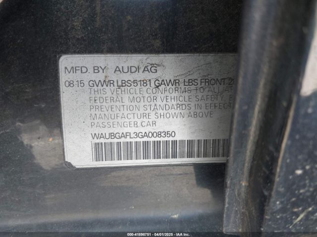 WAUBGAFL3GA008350 Audi S4 3.0t Premium Plus