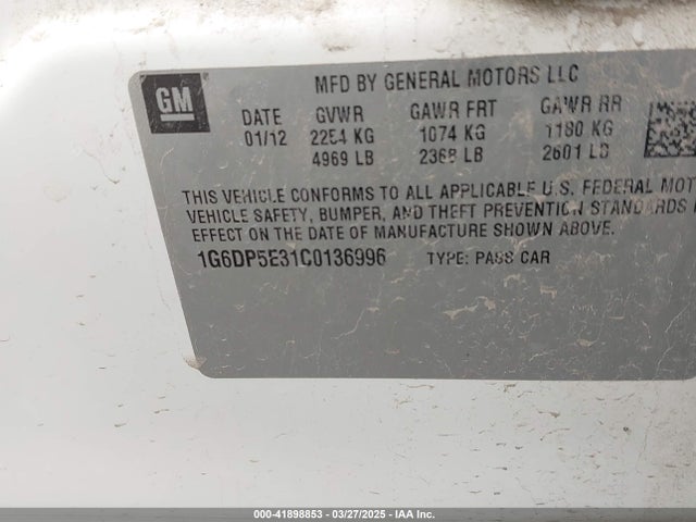 2012 CADILLAC CTS 1G6DP5E31C0136996 Photo 8