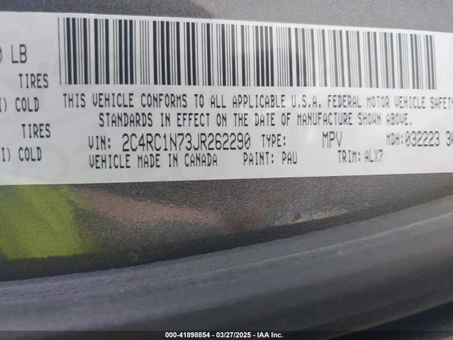 2C4RC1N73JR262290 Chrysler Pacifica Hybrid Limited
