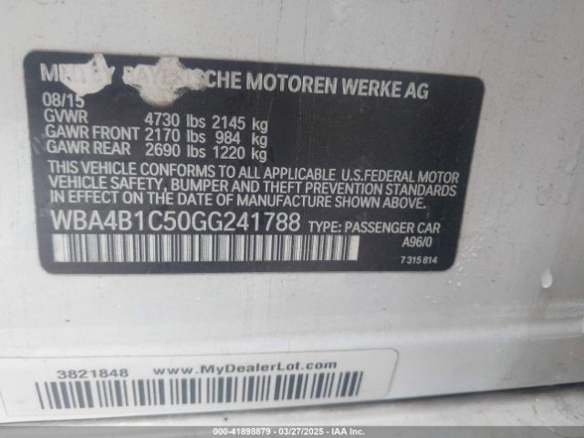 WBA4B1C50GG241788 BMW 435i Gran Coupe