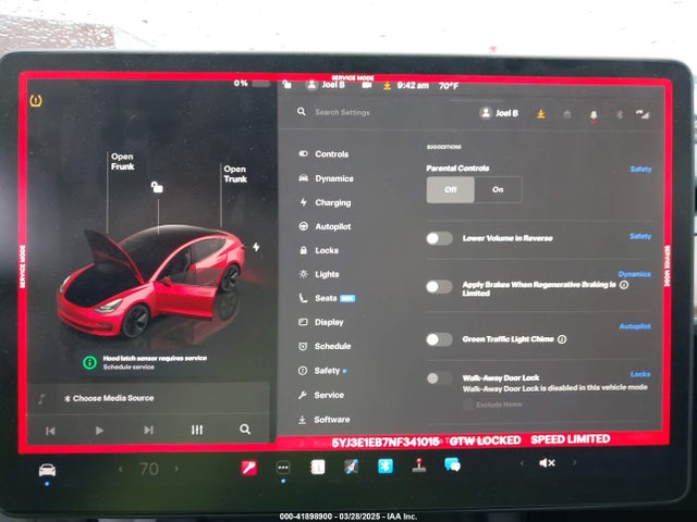 41898900 :رقم المزاد ، 5YJ3E1EB7NF341015 vin ، 2022 Tesla Model 3 Long Range Dual Motor All-wheel Drive مزاد بيع