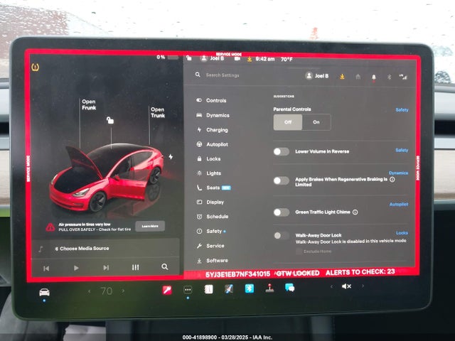 41898900 :رقم المزاد ، 5YJ3E1EB7NF341015 vin ، 2022 Tesla Model 3 Long Range Dual Motor All-wheel Drive مزاد بيع