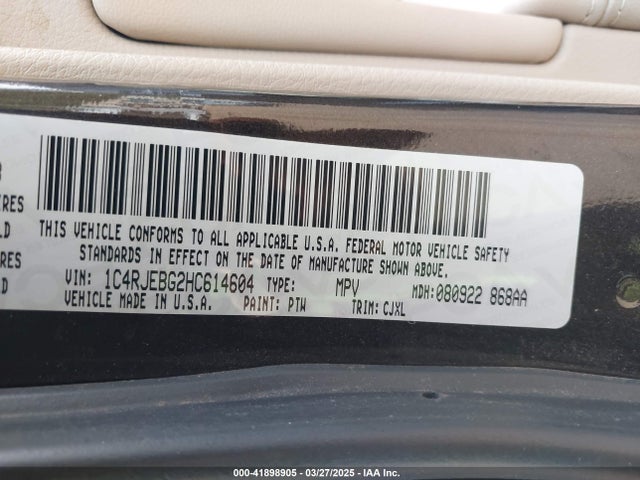 1C4RJEBG2HC614604 Jeep Grand Cherokee Limited 4x2