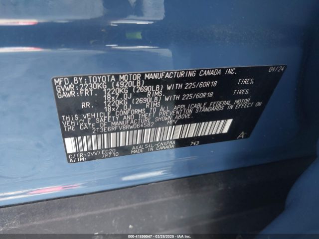 2024 TOYOTA RAV4 HYBRID 2T3E6RFV8RW064582 Photo 8