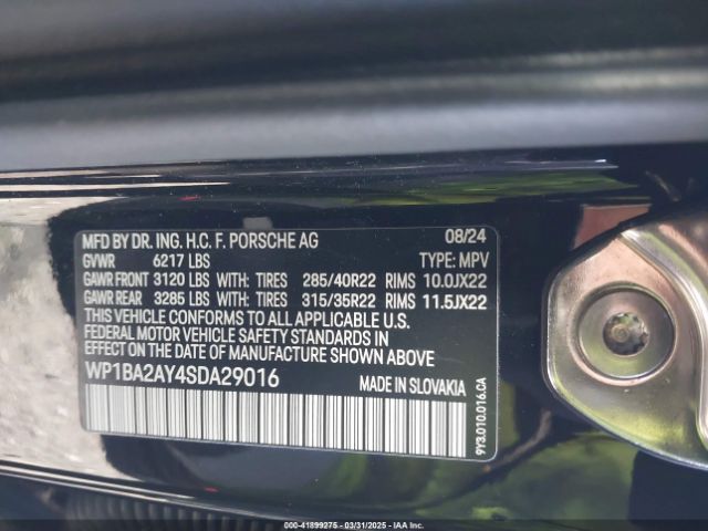 2025 PORSCHE CAYENNE WP1BA2AY4SDA29016 Photo 8