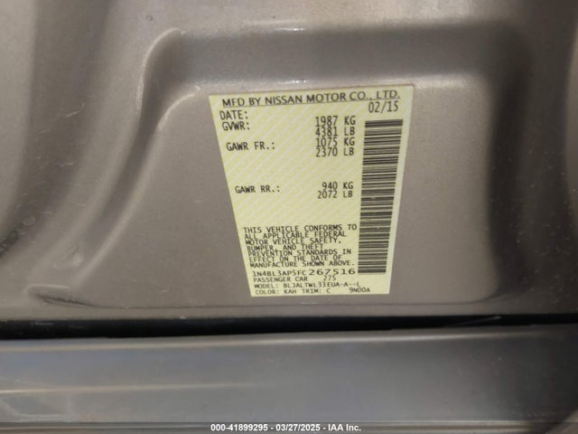 Nissan 2015 2015 1N4BL3AP5FC267516 Image 9