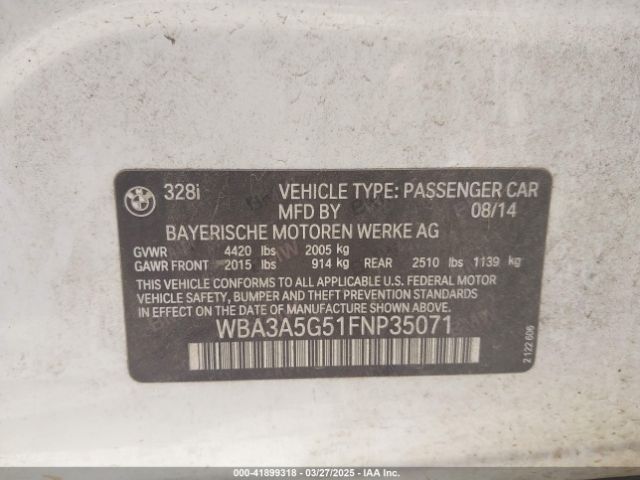 WBA3A5G51FNP35071 BMW 328I