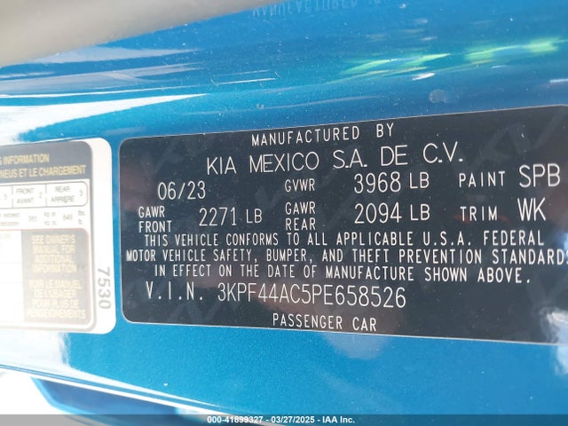 3KPF44AC5PE658526 KIA FORTE GT
