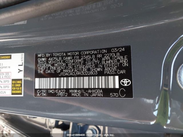 JTDACACU9R3022803 Toyota Prius Prime Xse