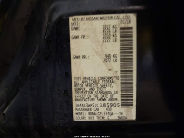 1N4AL3AP5JC185905 Nissan Altima 2.5 S