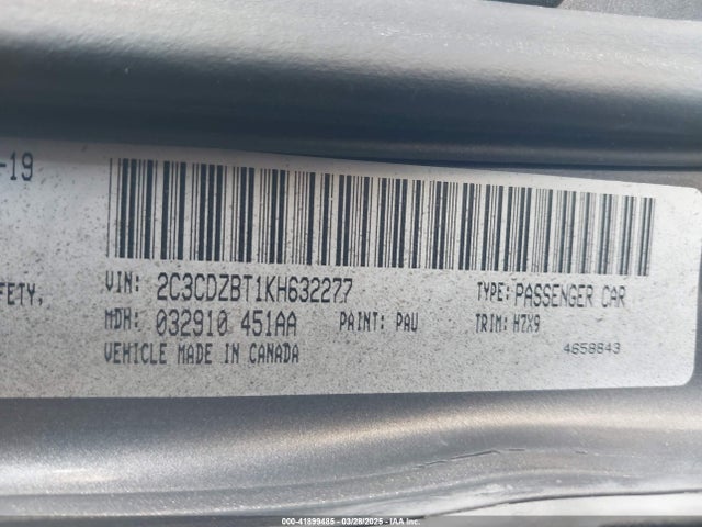 2C3CDZBT1KH632277 Dodge Challenger R/t