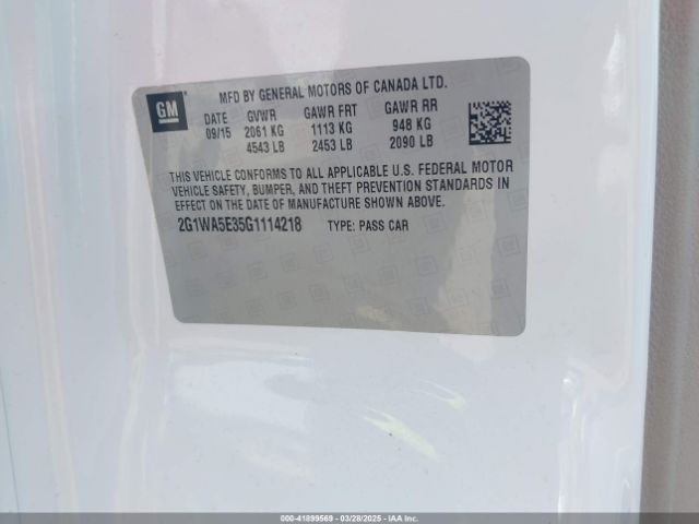 2G1WA5E35G1114218 Chevrolet Impala Limited Ls