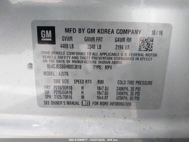 KL4CJESB6HB053818 Buick Encore Preferred