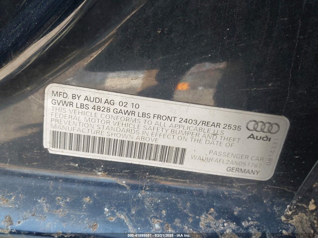 2010 AUDI A4 WAUHFAFL2AN051767 Photo 8